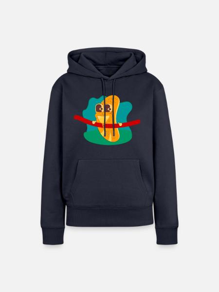 BROT - Frauen Premium Bio Hoodie - Navy