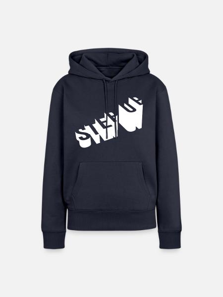 Verbessern Sie das fette Textdesign - Frauen Premium Bio Hoodie - Navy