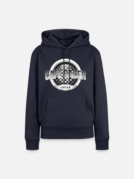 Kaffee Racer - Frauen Premium Bio Hoodie - Navy
