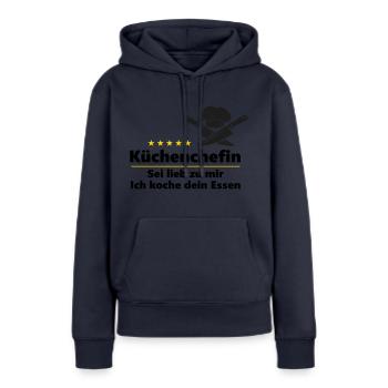 Küchenchefin - Frauen Premium Bio Hoodie - Navy - Vorne - Julia (174cm)