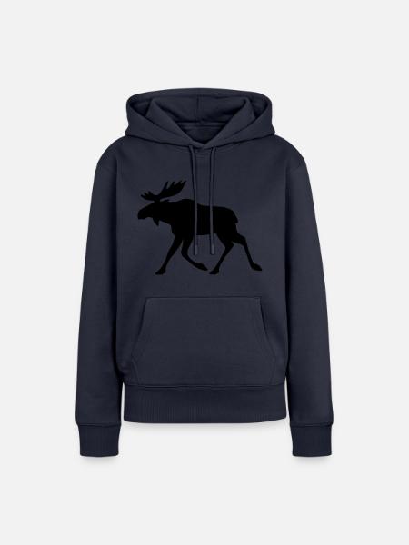 Elch - Frauen Premium Bio Hoodie - Navy