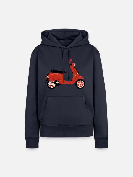 Rotes Motorrad - Frauen Premium Bio Hoodie - Navy