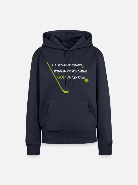 Golf Sport Geschenk Hole - Frauen Premium Bio Hoodie - Navy