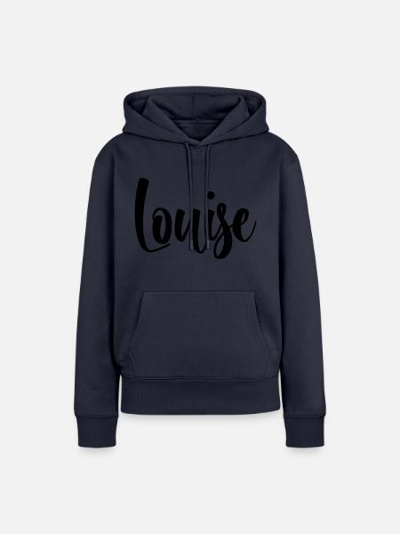 Name - Louise - Frauen Premium Bio Hoodie - Navy