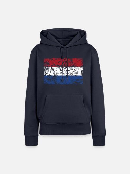 Niederlande Flagge - Frauen Premium Bio Hoodie - Navy
