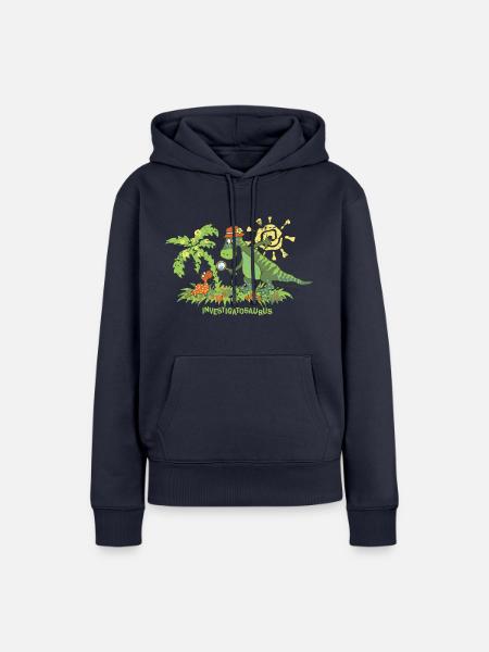 Investigatosaurus - Frauen Premium Bio Hoodie - Navy