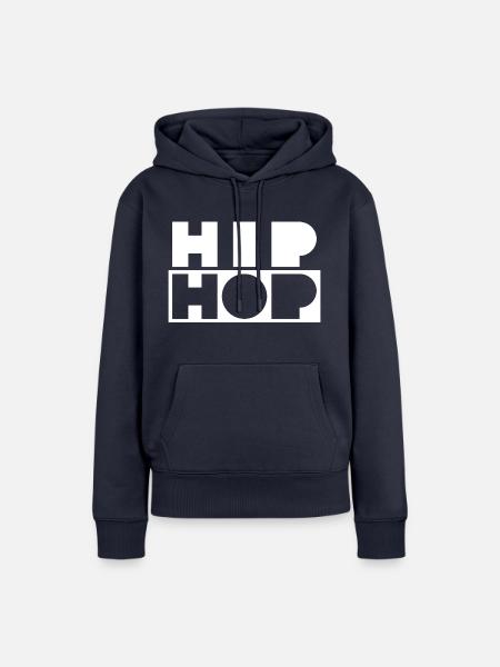 Hip Hop mutiges Logo-Design - Frauen Premium Bio Hoodie - Navy