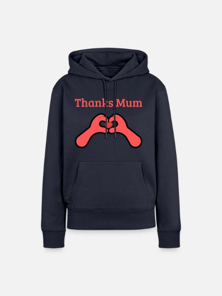 Thanks Mum - Frauen Premium Bio Hoodie - Navy