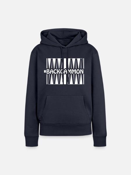 boardgame chess backgammon game night - Frauen Premium Bio Hoodie - Navy