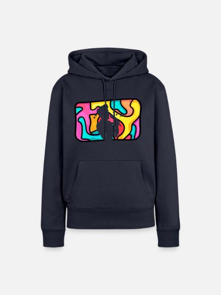 Singen Gesang Jazz - Frauen Premium Bio Hoodie - Navy