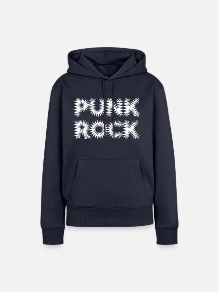 Punkrock-Logo-Design - Frauen Premium Bio Hoodie - Navy