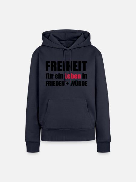 Frieden Freiheit - Frauen Premium Bio Hoodie - Navy
