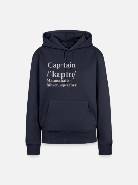 captain - Frauen Premium Bio Hoodie - Navy