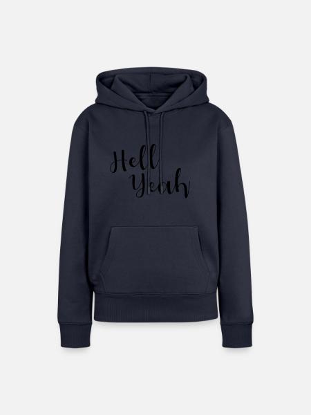 Hell yeah lettering - Women’s Premium Organic Hoodie - navy