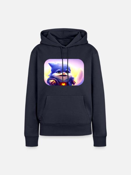 Gnome Wizzard - Frauen Premium Bio Hoodie - Navy