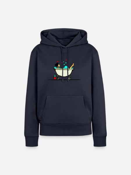 Entspannung - Frauen Premium Bio Hoodie - Navy