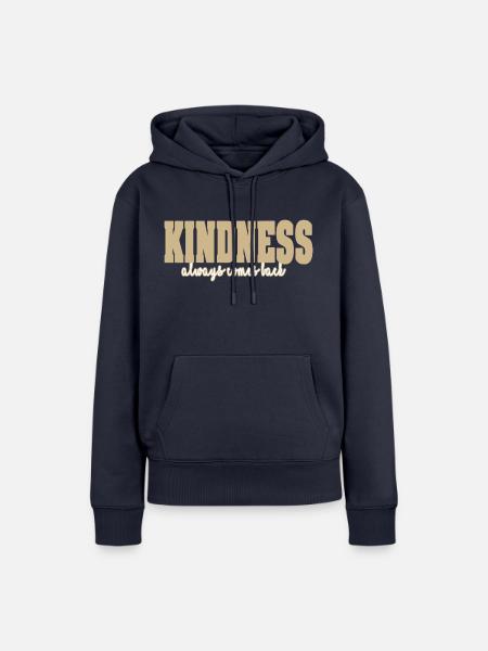 Kindness comes back - Frauen Premium Bio Hoodie - Navy