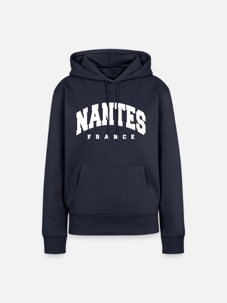 Nantes - Frauen Premium Bio Hoodie - Navy