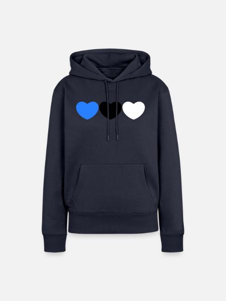 Estnisches Herz - Frauen Premium Bio Hoodie - Navy