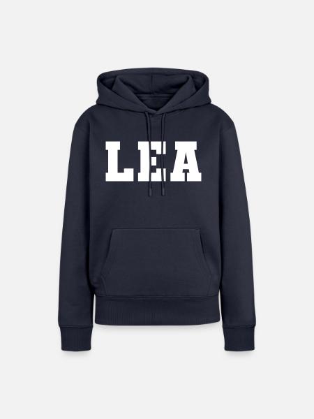 Name - Lea - Frauen Premium Bio Hoodie - Navy