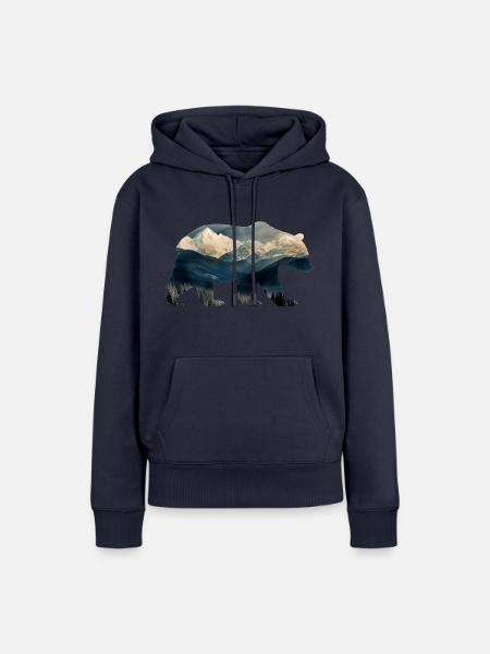 Bergbär - Frauen Premium Bio Hoodie - Navy