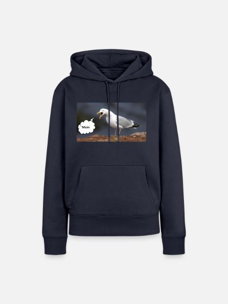 Moin Möwe - Frauen Premium Bio Hoodie - Navy
