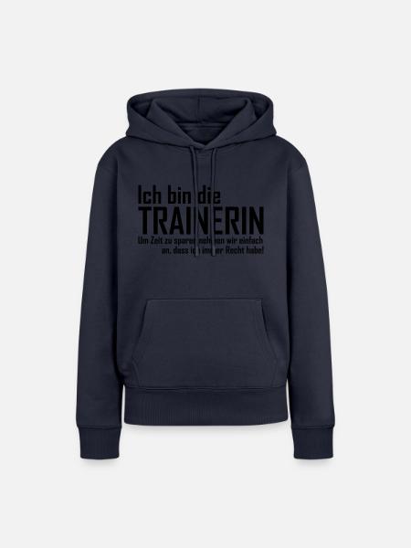 Trainerin - Frauen Premium Bio Hoodie - Navy