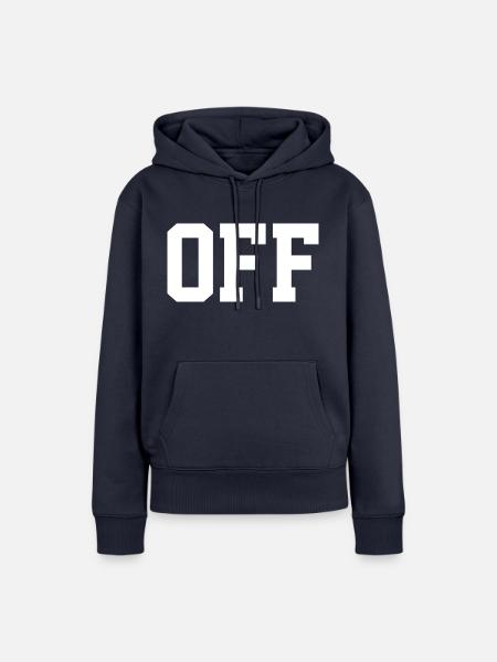 Auffälliges Logo-Design - Frauen Premium Bio Hoodie - Navy