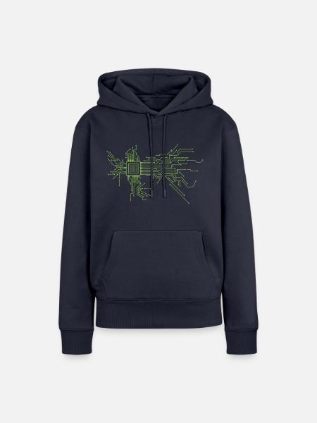 Leiter - Frauen Premium Bio Hoodie - Navy