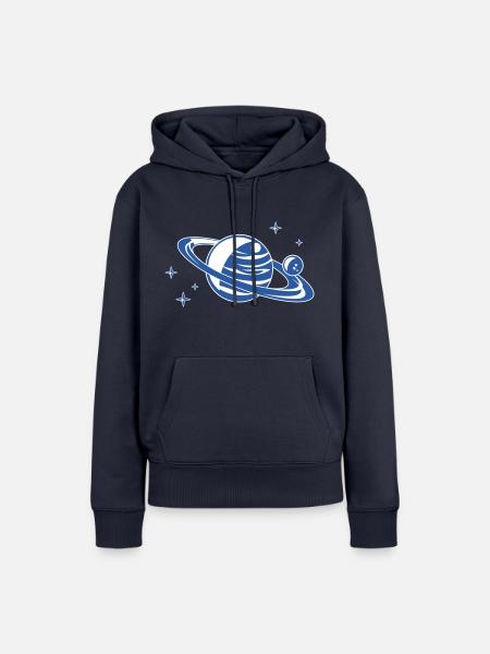 Planet blue - Frauen Premium Bio Hoodie - Navy