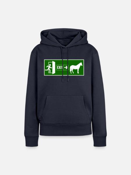 Exit raus zum pferd - Frauen Premium Bio Hoodie - Navy
