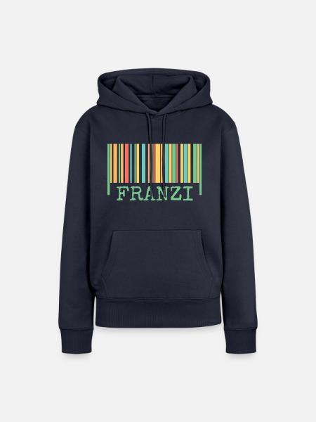 Strichcode Franzi Franziska - Frauen Premium Bio Hoodie - Navy