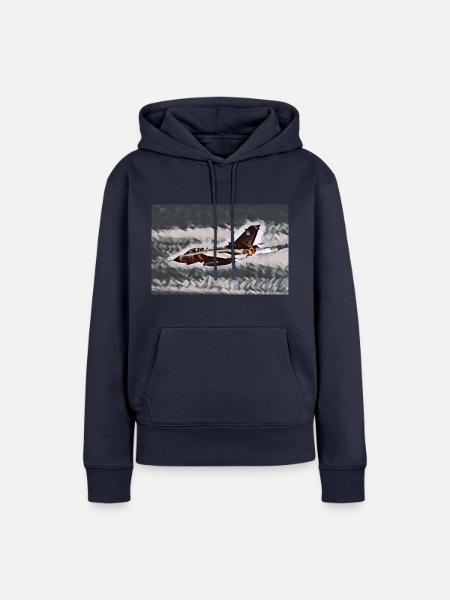 Tornado-Flamme im Studio - Frauen Premium Bio Hoodie - Navy