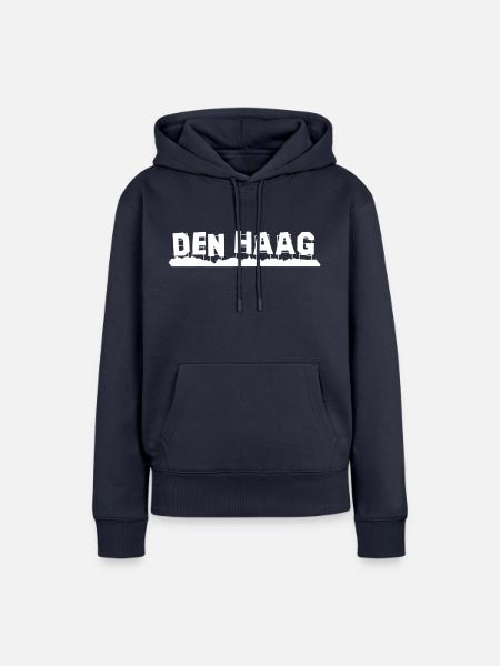 Den Haag - Frauen Premium Bio Hoodie - Navy