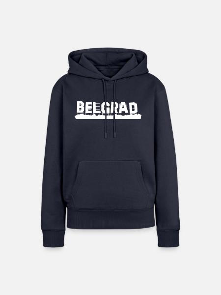 Belgrad - Frauen Premium Bio Hoodie - Navy