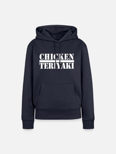 HÜHNCHEN-TERIYAKI - Frauen Premium Bio Hoodie - Navy