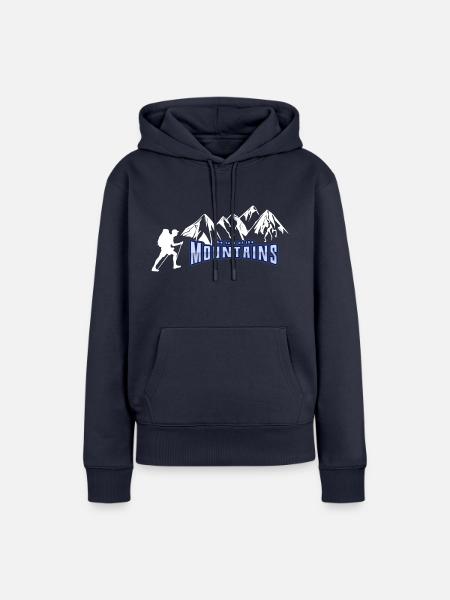 Verlockung der Berge - Frauen Premium Bio Hoodie - Navy