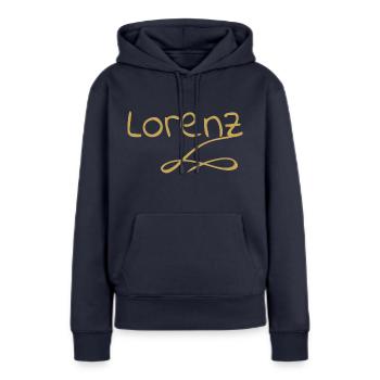 Lorenz - Women’s Premium Organic Hoodie - navy - Front - Julia (174cm)