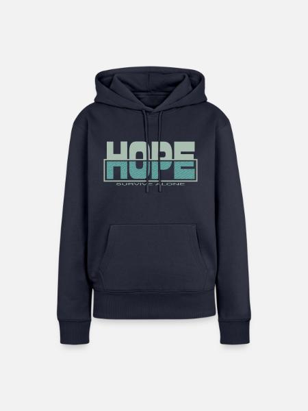 HOPE überleben allein - Frauen Premium Bio Hoodie - Navy