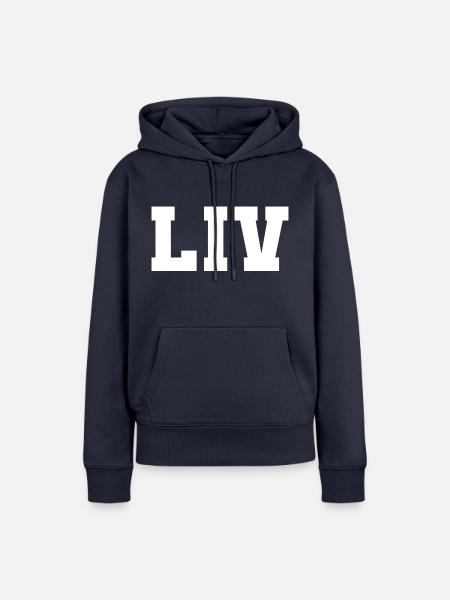 Name - Liv - Frauen Premium Bio Hoodie - Navy