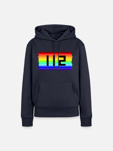 112-Regenbogen - Frauen Premium Bio Hoodie - Navy