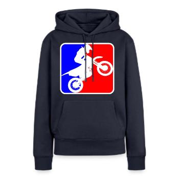 Motocross logo - Women’s Premium Organic Hoodie - navy - Front - Julia (174cm)