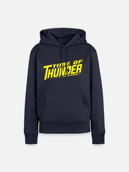 YELLOW POWER - Frauen Premium Bio Hoodie - Navy