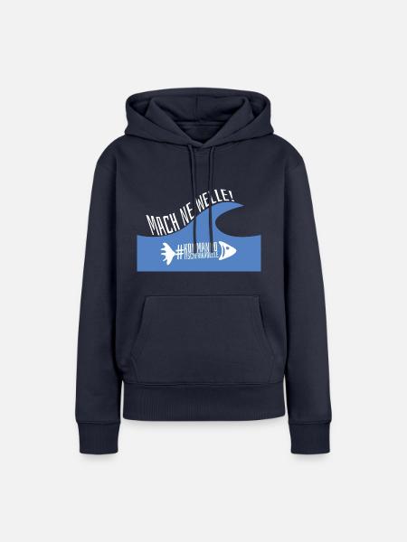 Mach ne Welle #kommandofischfrikadelle - Frauen Premium Bio Hoodie - Navy