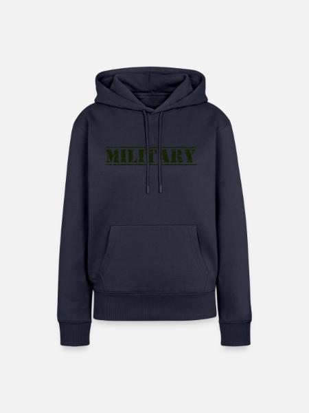 Militär - Frauen Premium Bio Hoodie - Navy