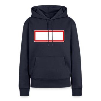 panneaux ville - Sweat à capuche Premium bio Femme - bleu marine - Devant - Julia (174cm)