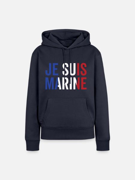 Ich bin Marine - Frauen Premium Bio Hoodie - Navy