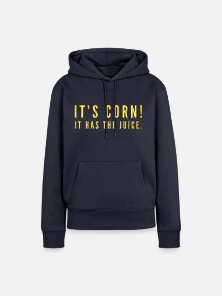 Its corn - Frauen Premium Bio Hoodie - Navy