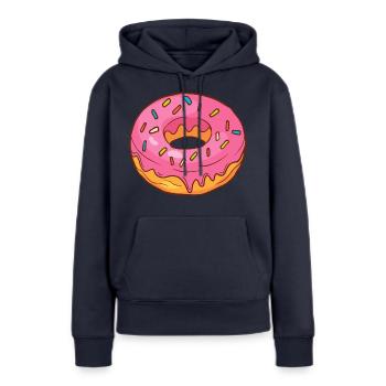 Donuts Confiserie Cookie Törtchen Kuchen Torten - Frauen Premium Bio Hoodie - Navy - Vorne - Julia (174cm)