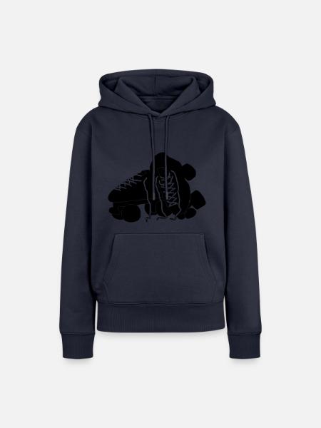 Rollschuhe - Frauen Premium Bio Hoodie - Navy